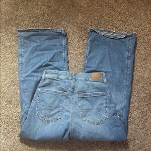 American Eagle Curvy Super High rise baggy wide leg Jean